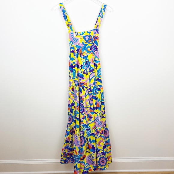 J. Crew | Tiered Taffeta Maxi Dress in Curly Floral NWT - Picture 6 of 16
